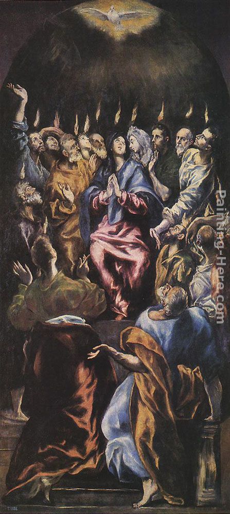 Pentecost painting - El Greco Pentecost art painting